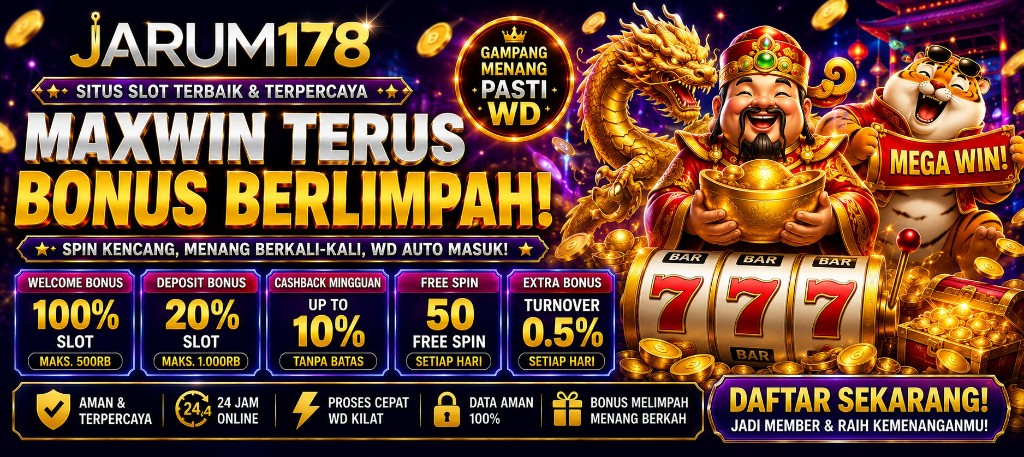 Banner MENARA188 kemenangan beruntun — bonus arena return access-merah, WD otomatis QRIS kilat